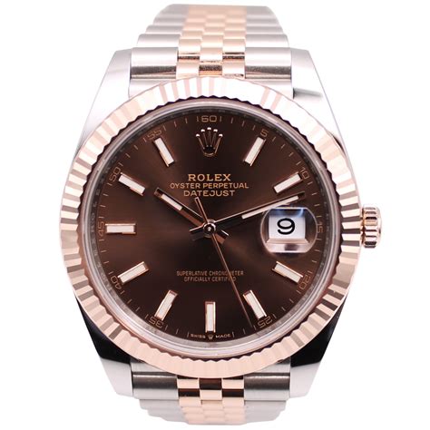 rolex datejust 41mm chocolate dial.